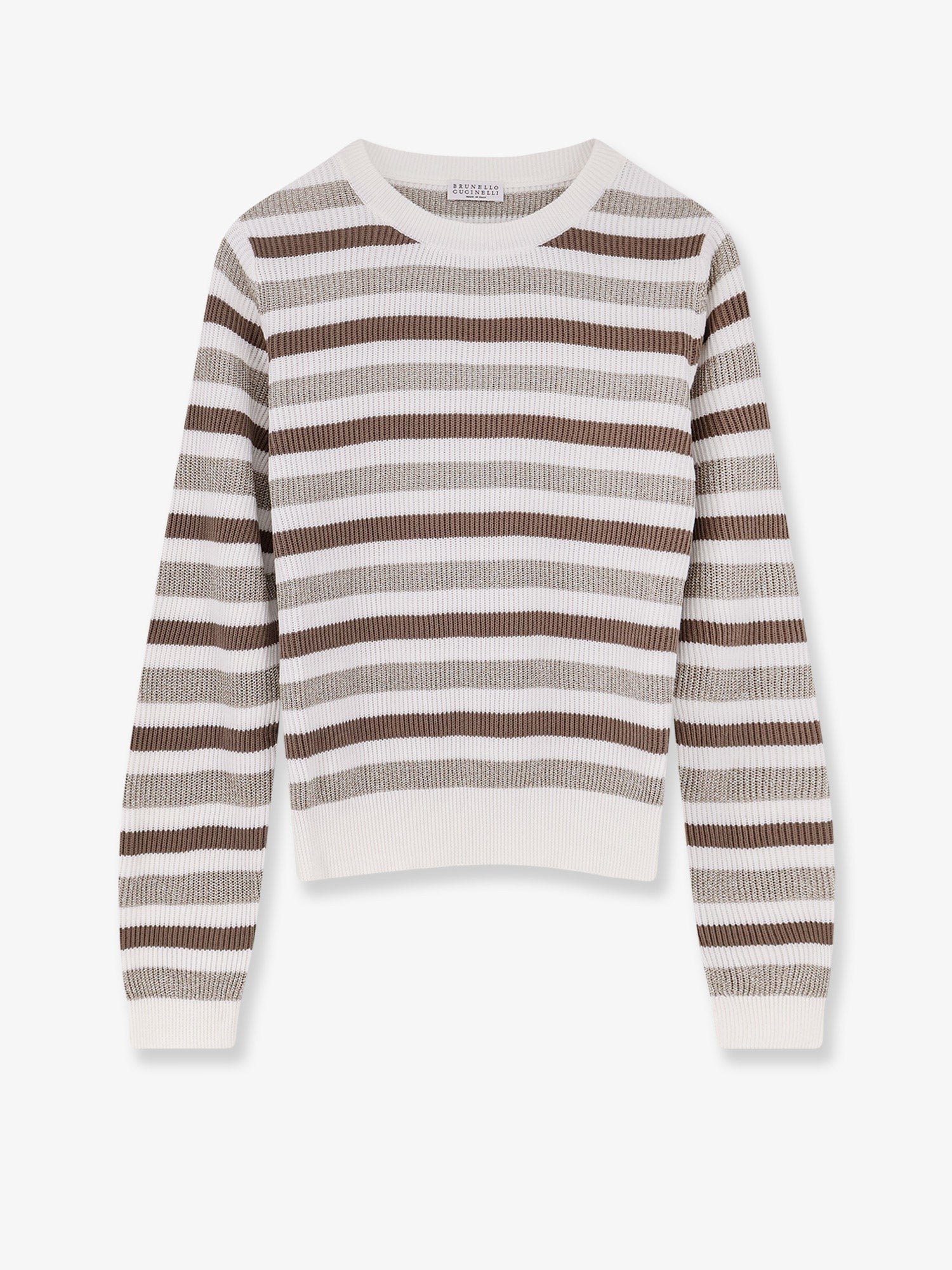 Sparkling stripes cotton sweater