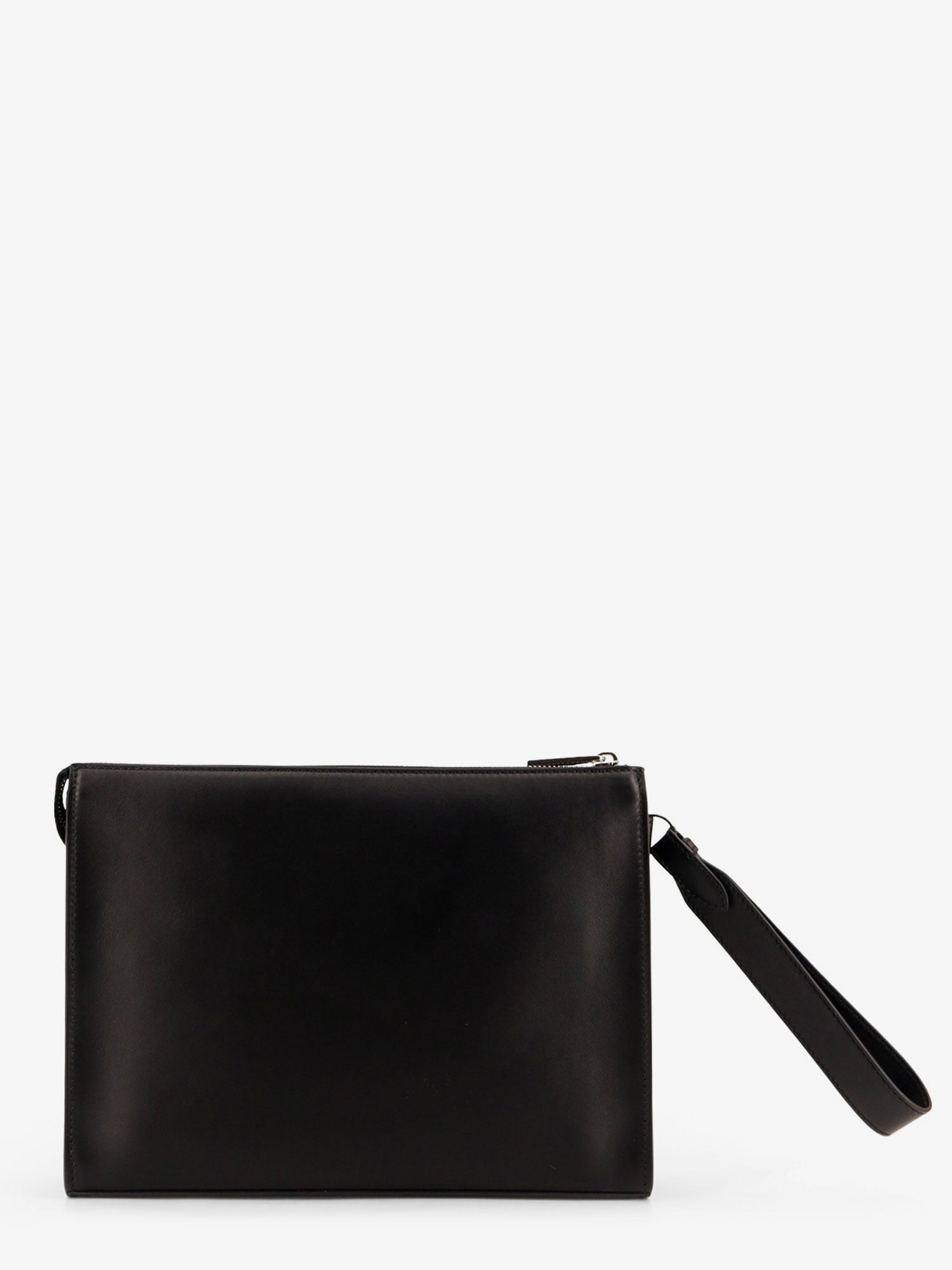 Squared FF leather clutch