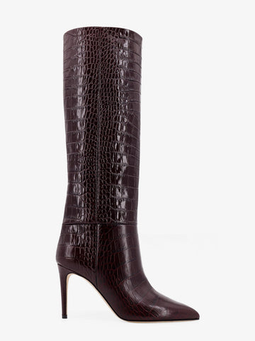 Stiletto Embossed Croco leather boots