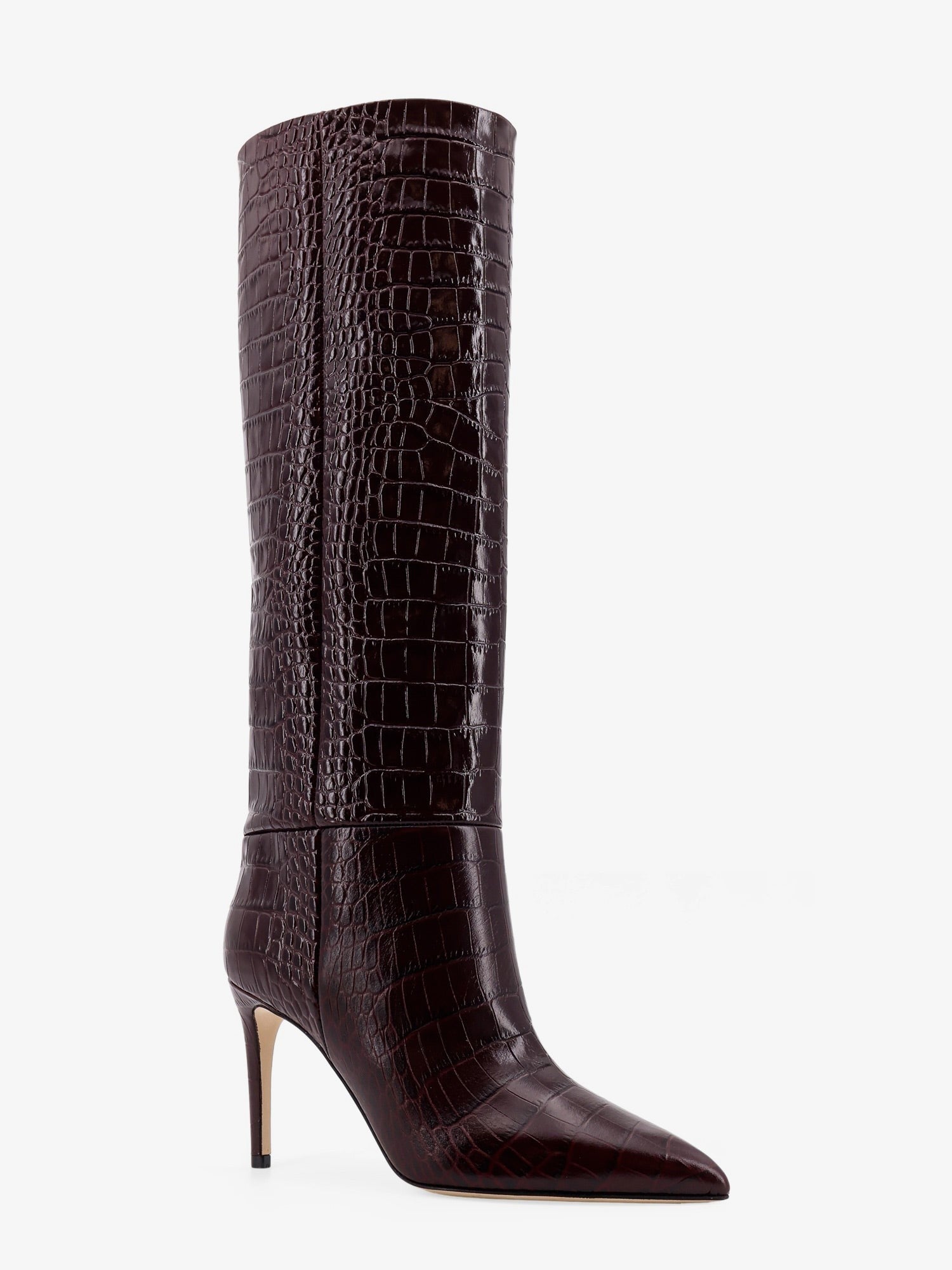 Stiletto Embossed Croco leather boots
