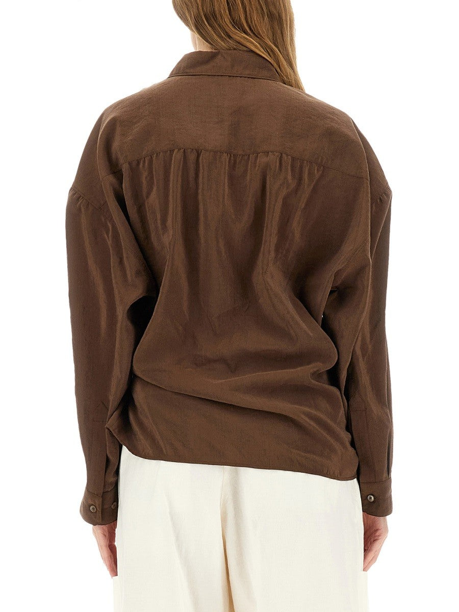 STRAIGHT TWISTED COLLAR SHIRT