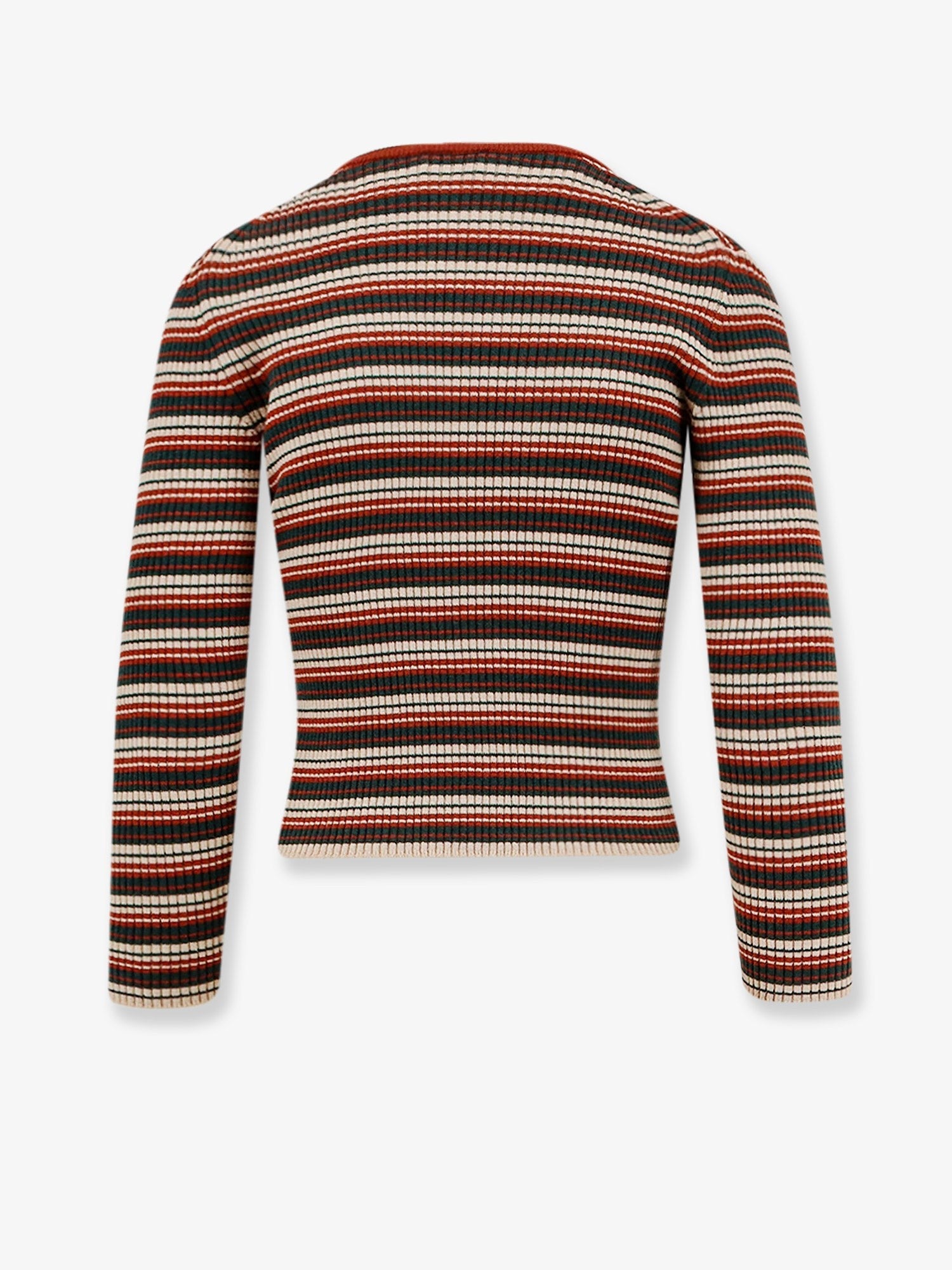 Striped stretch wool sweater
