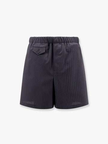 Striped wool bemuda shorts