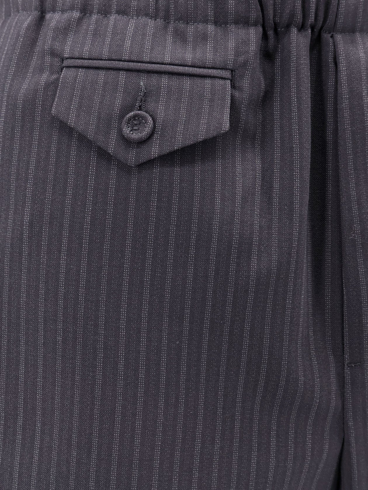 Striped wool bemuda shorts