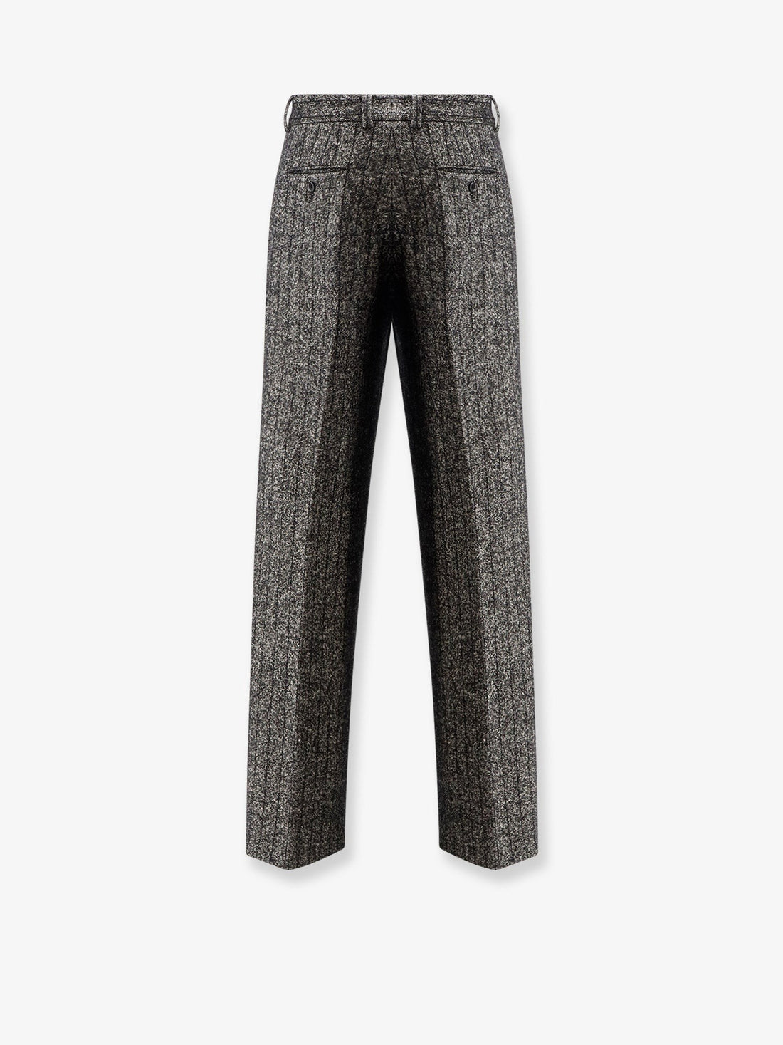 Striped wool blend trousers