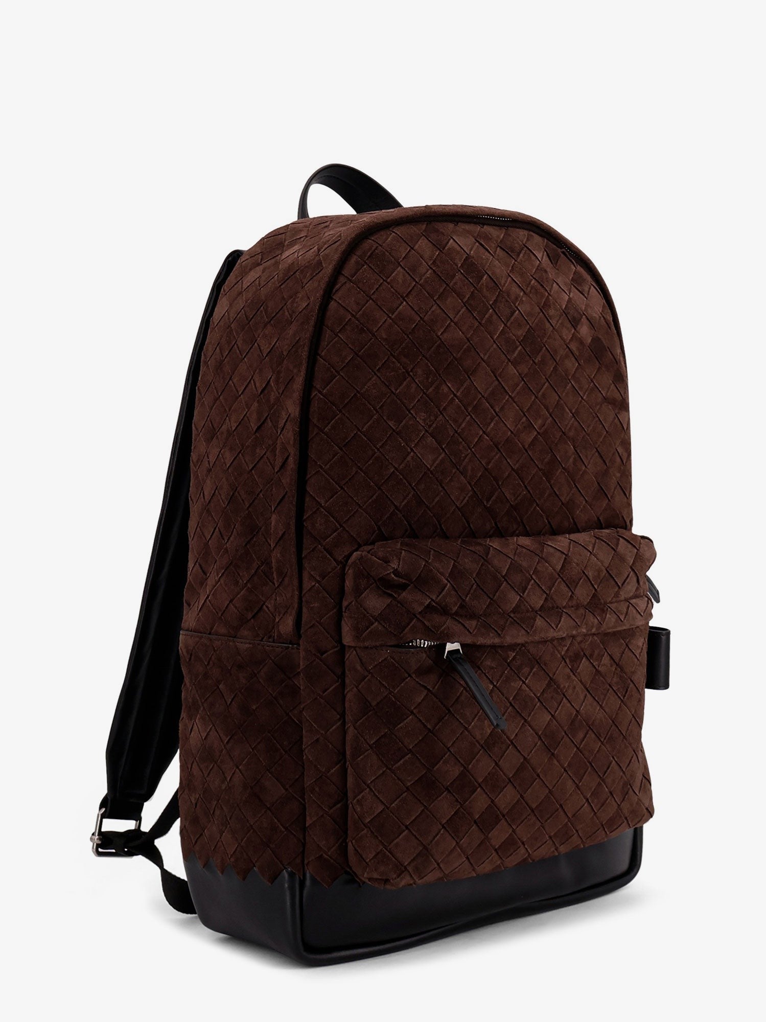 Suede backpack with Intrecciato motif