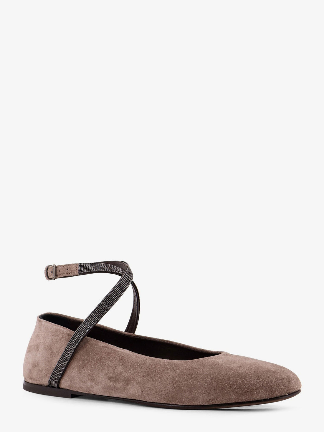 Suede Ballerinas with Monili detail
