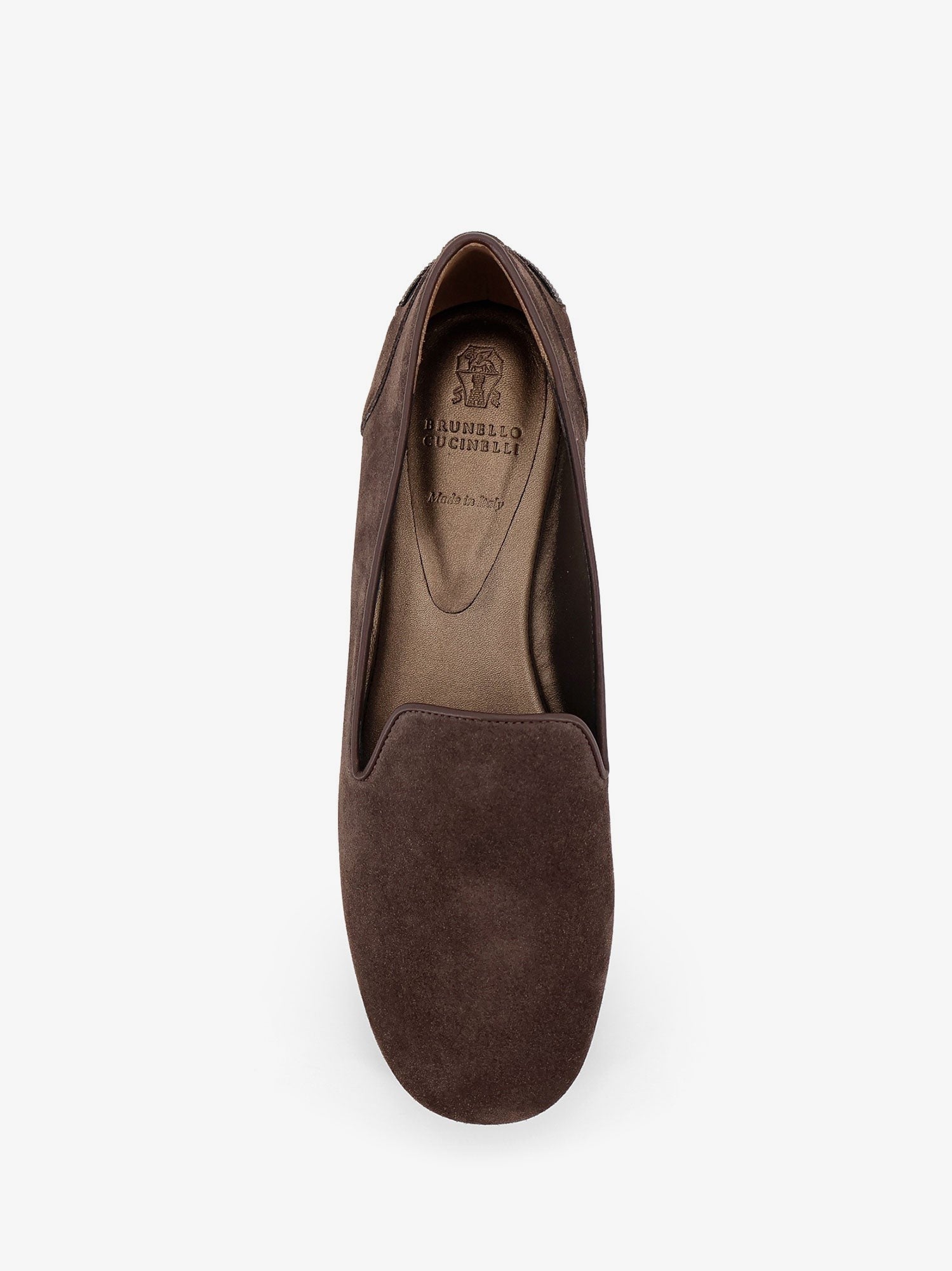 Suede loafers with Monili detail
