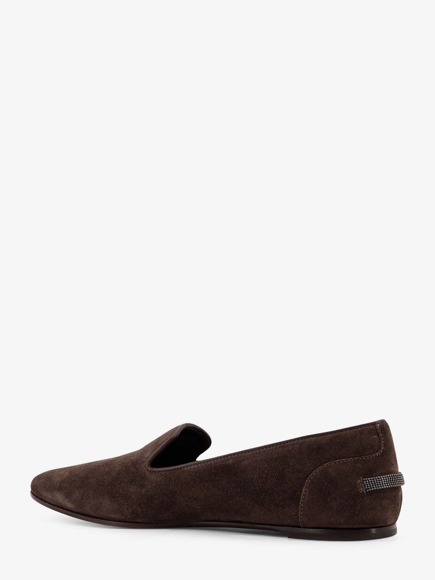 Suede loafers with Monili detail