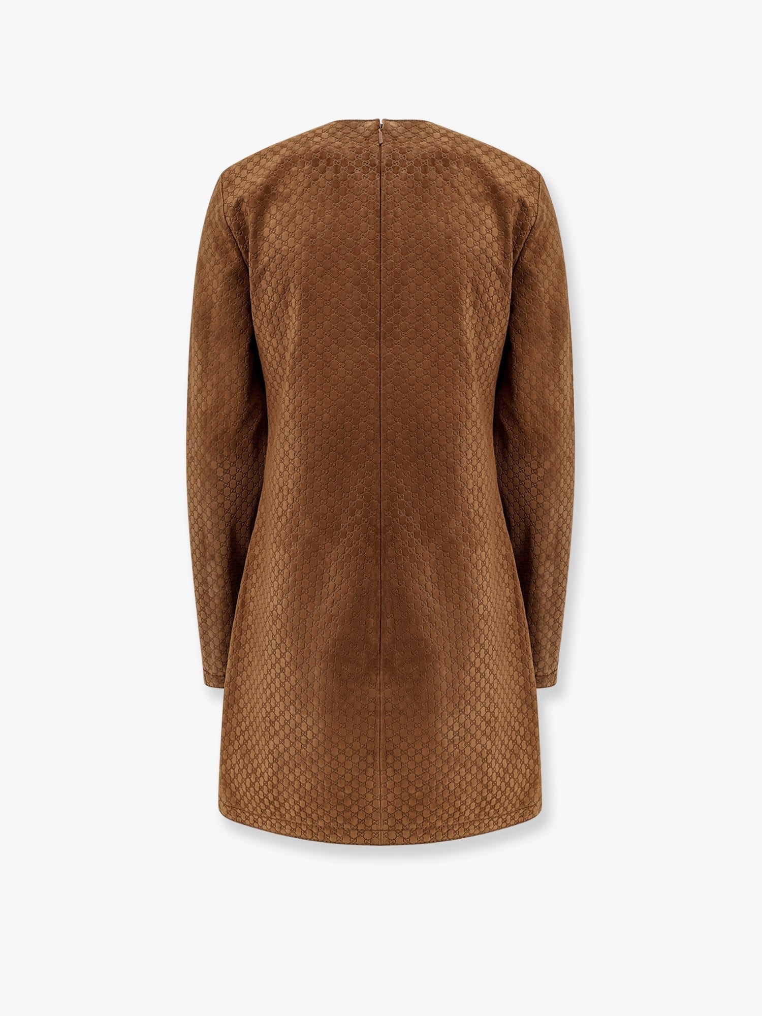 Suede short dress with all-over GG logo