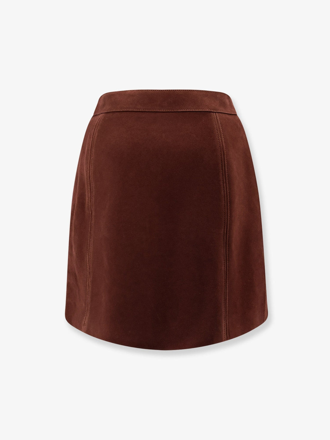 Suede skirt with Triomphe buttons