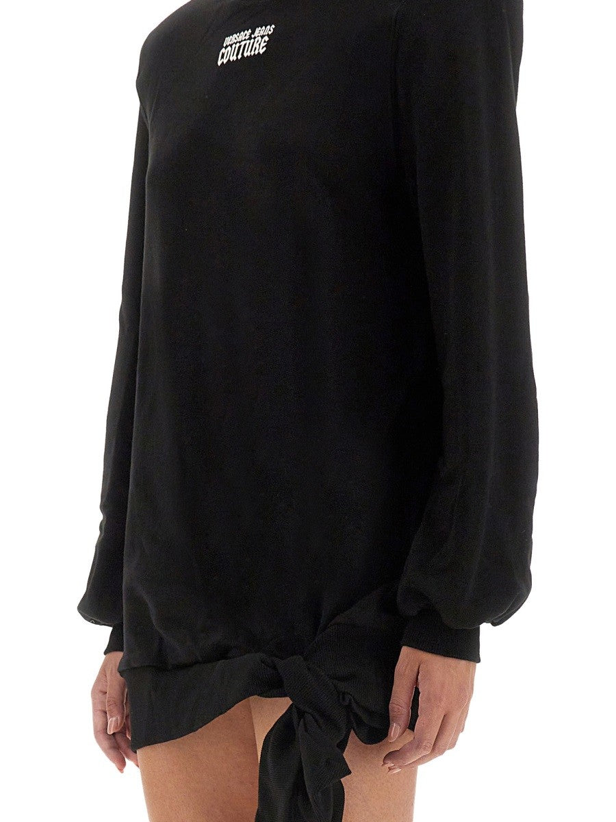 SWEATSHIRT DRESS WITH LOGO