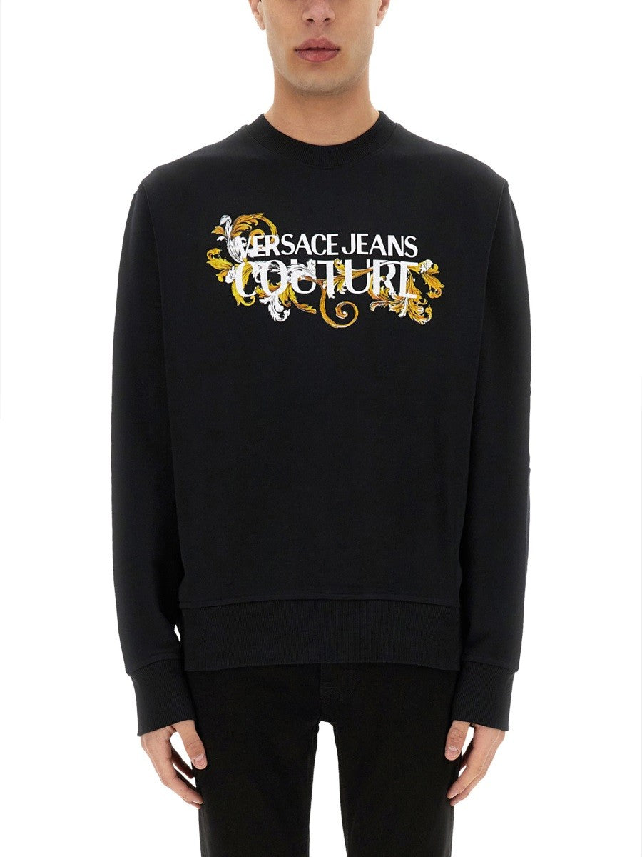 SWEATSHIRT WITH BAROQUE OUTLINE LOGO