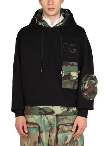 SWEATSHIRT WITH CAMO DETAILS