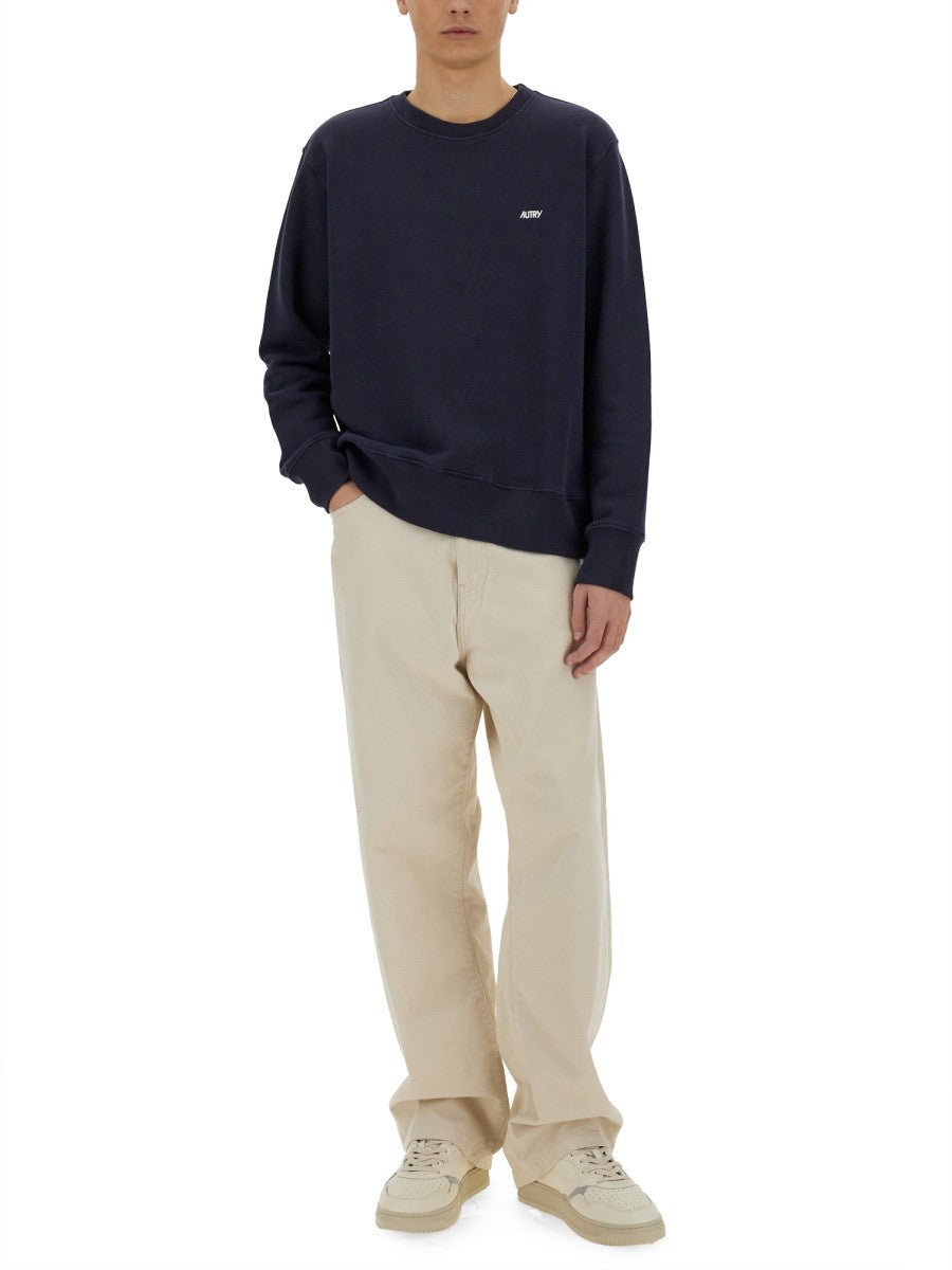 SWEATSHIRT WITH EMBROIDERED LOGO Unisex