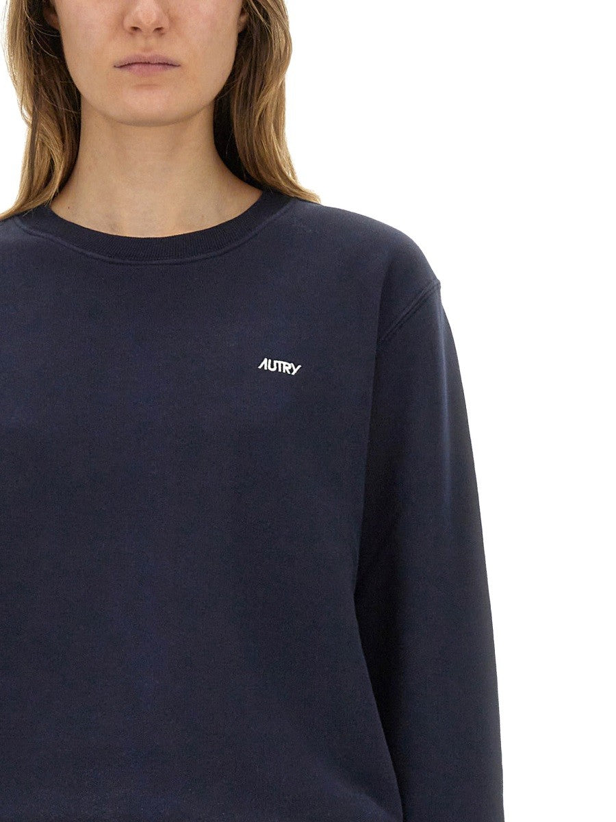SWEATSHIRT WITH EMBROIDERED LOGO Unisex