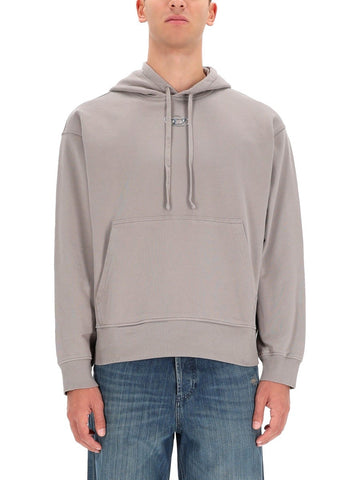 SWEATSHIRT WITH LOGO AND HOOD