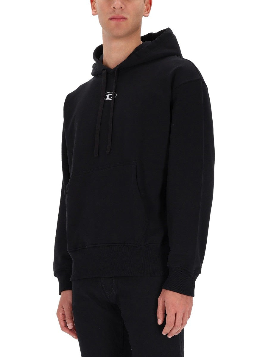 SWEATSHIRT WITH LOGO AND HOOD