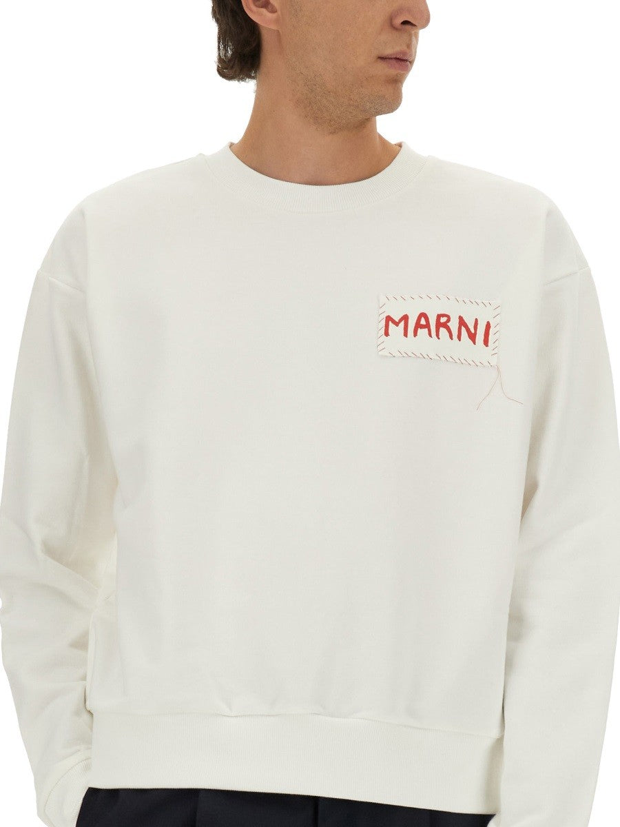 SWEATSHIRT WITH LOGO PATCH
