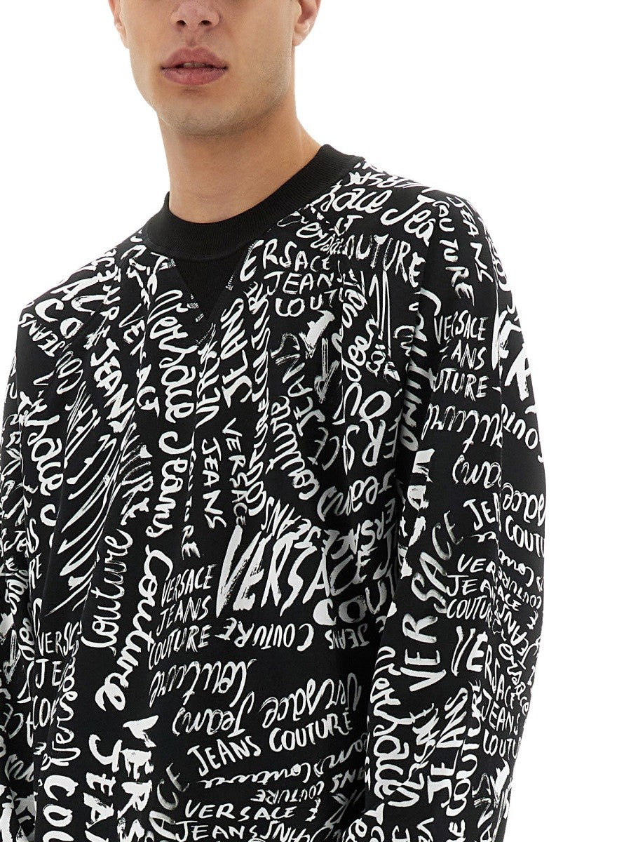 SWEATSHIRT WITH LOGOMANIA PRINT