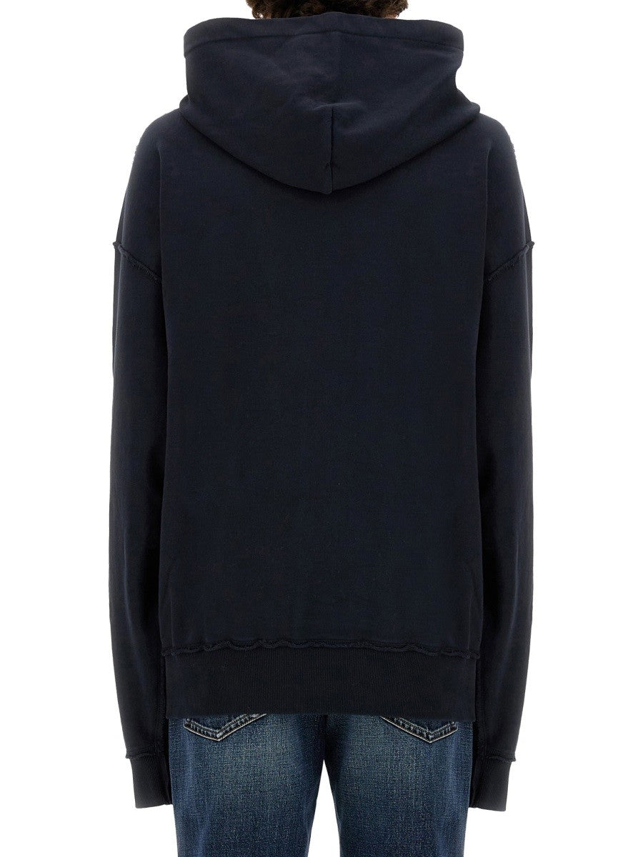 SWEATSHIRT WITH NAVY PRINT