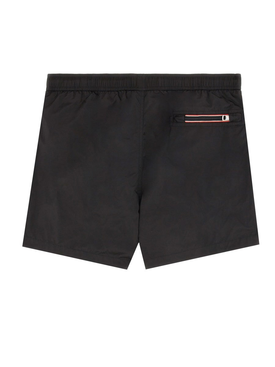 SWIM SHORTS WITH LOGO PATCH