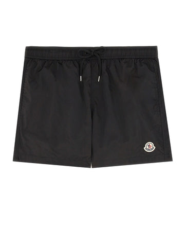 SWIM SHORTS WITH LOGO PATCH