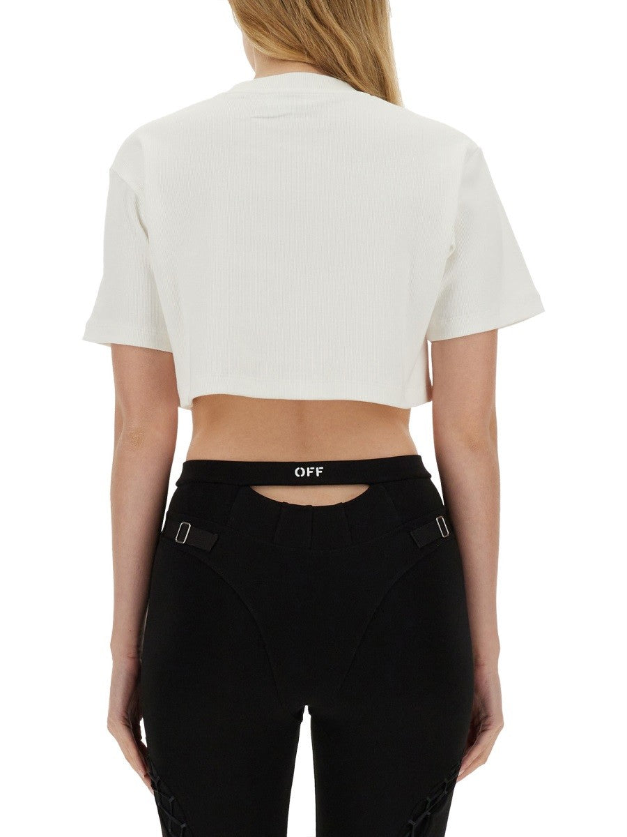 RIBBED CROPPED T-SHIRT