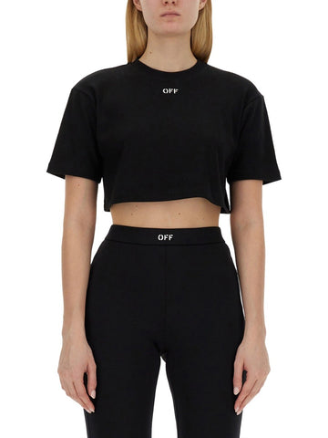 RIBBED CROPPED T-SHIRT