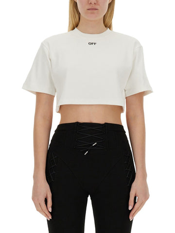 RIBBED CROPPED T-SHIRT