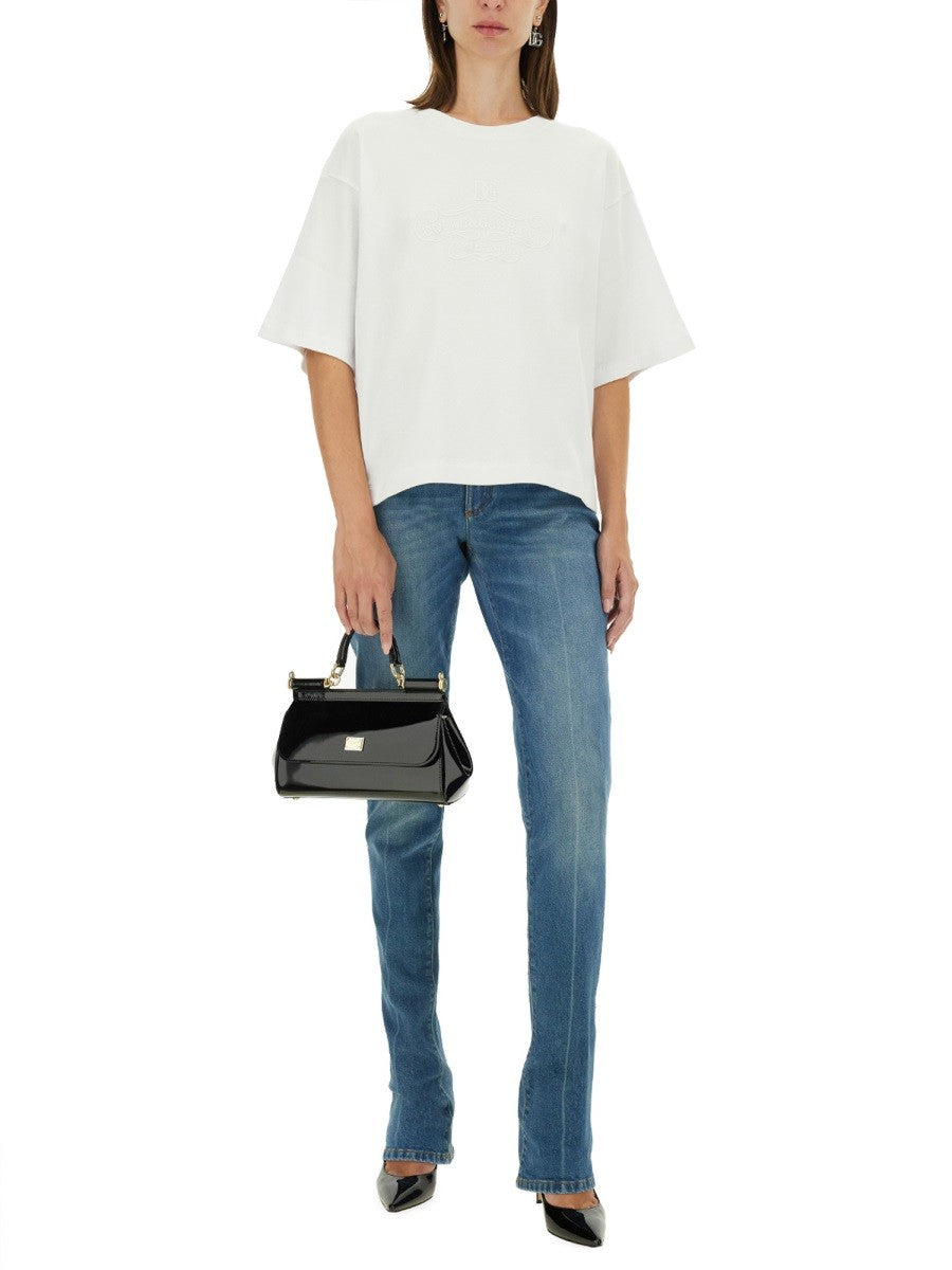 T-SHIRT WITH LETTERING LOGO