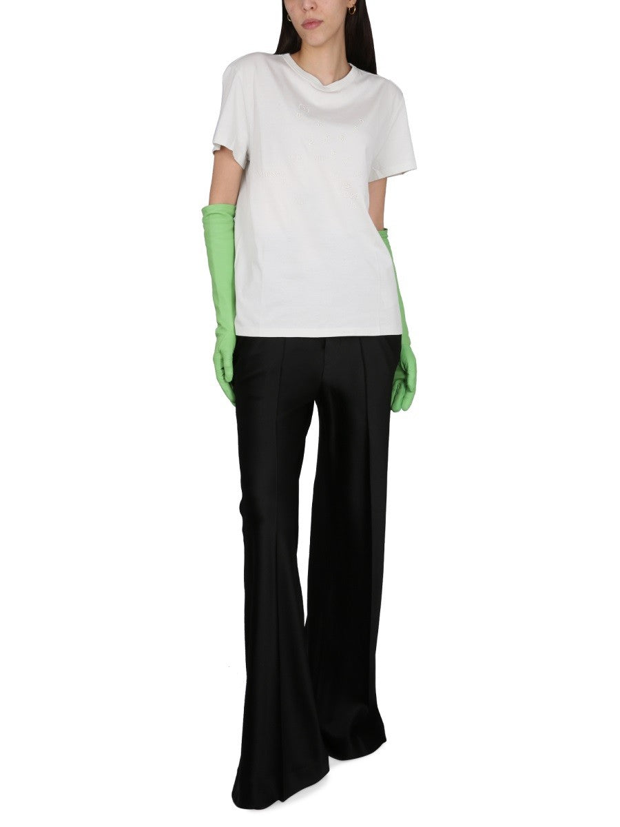 T-SHIRT WITH LOGO EMBROIDERY