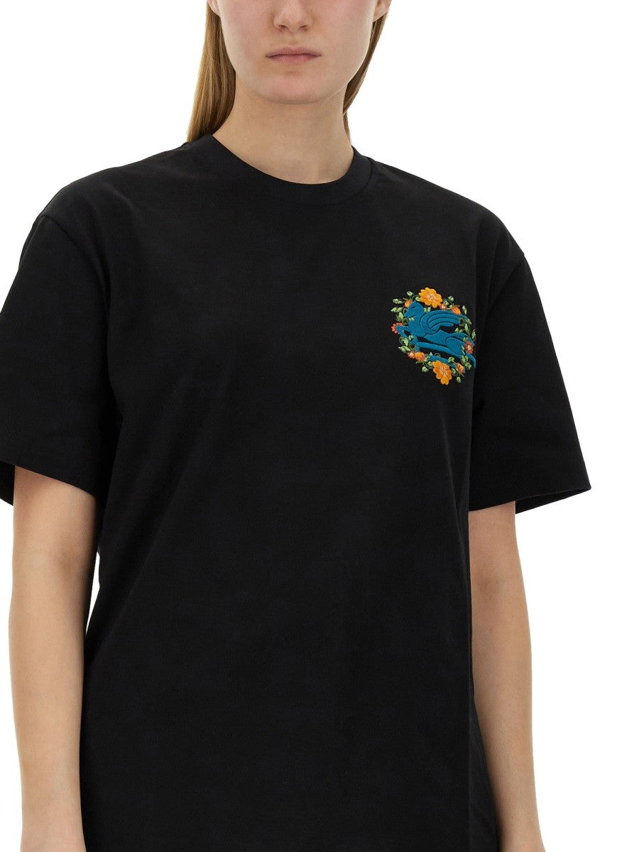 T-SHIRT WITH PEGASUS EMBROIDERY