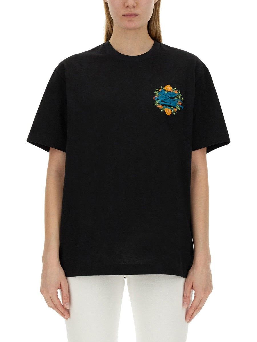 T-SHIRT WITH PEGASUS EMBROIDERY