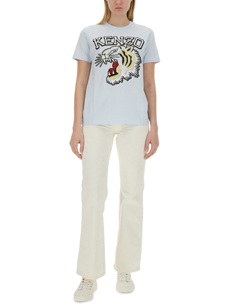 T-SHIRT WITH TIGER EMBROIDERY