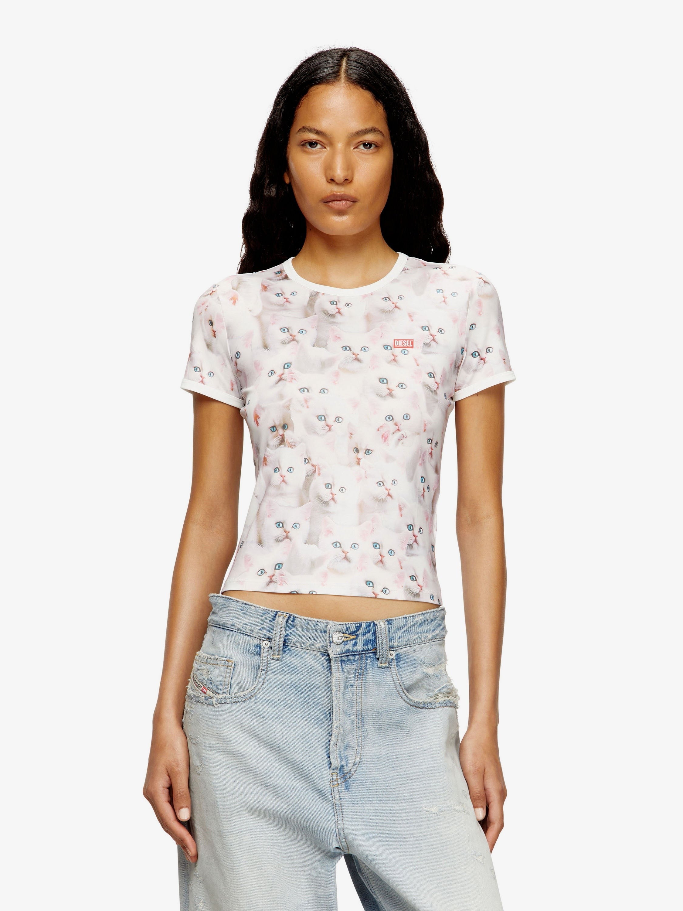 T-Unclau stretch fabric T-shirt