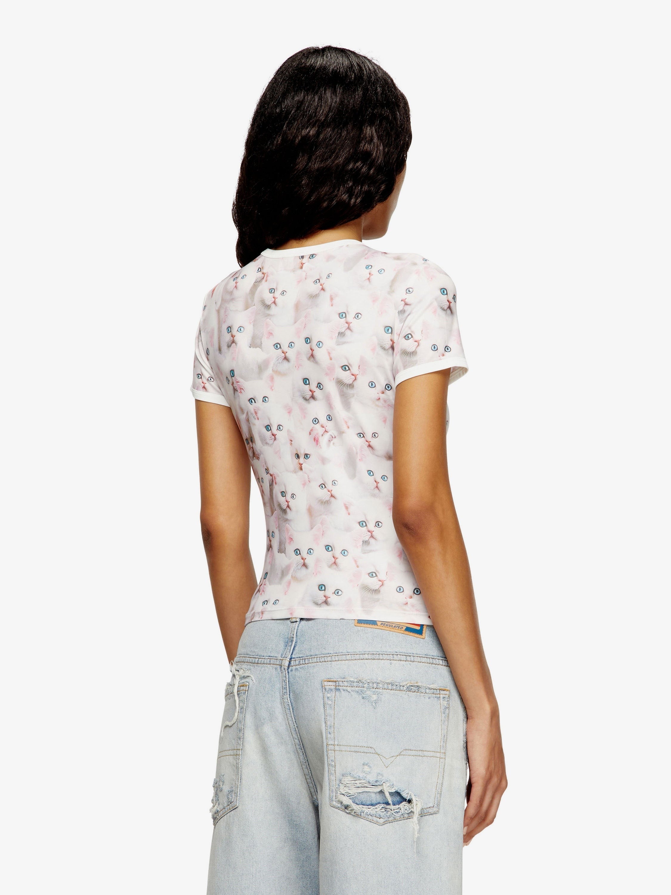 T-Unclau stretch fabric T-shirt