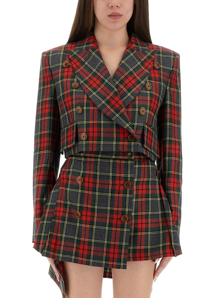 TARTAN CROPPED JACKET