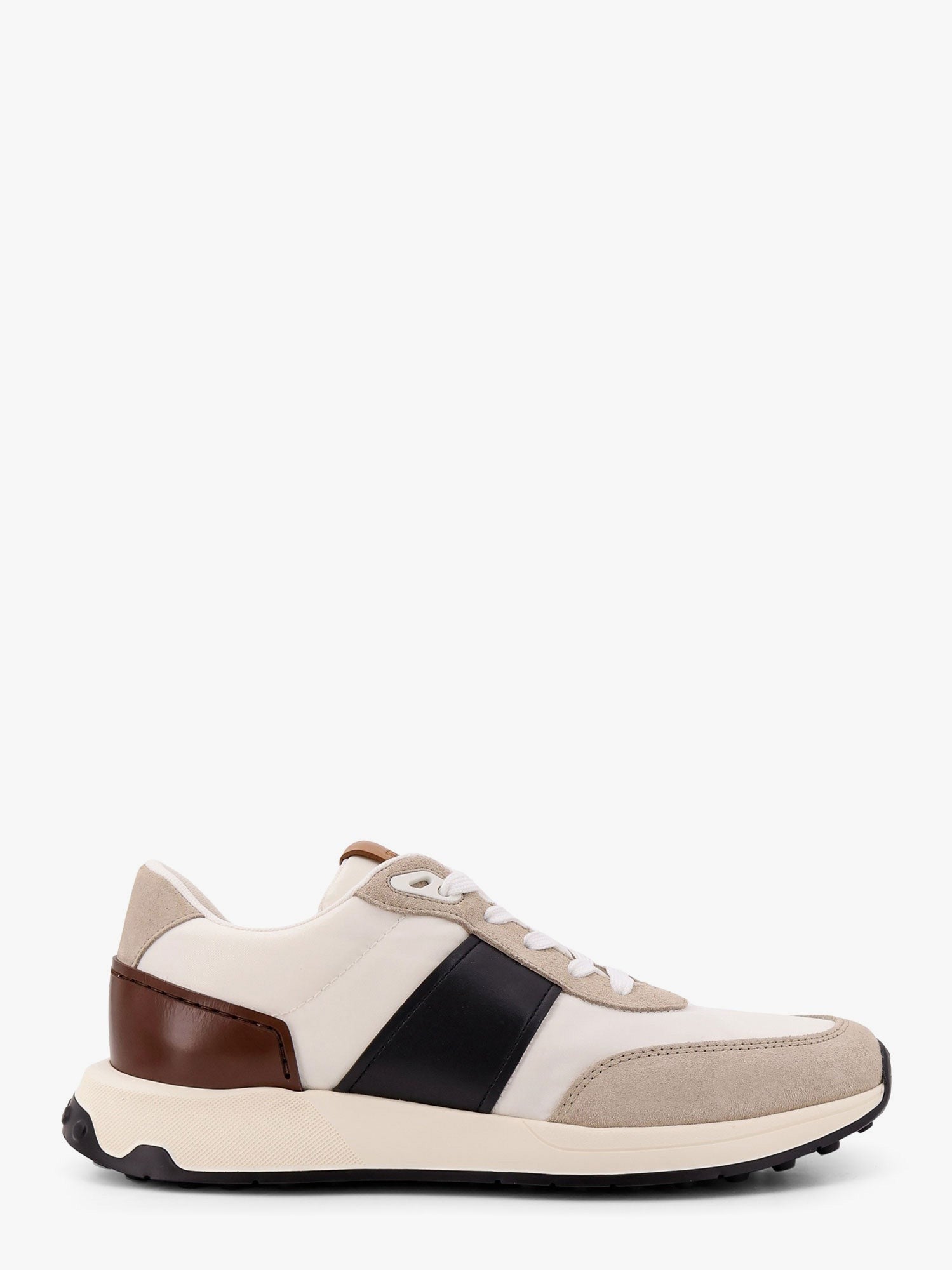 Technical fabric  and leather sneakers