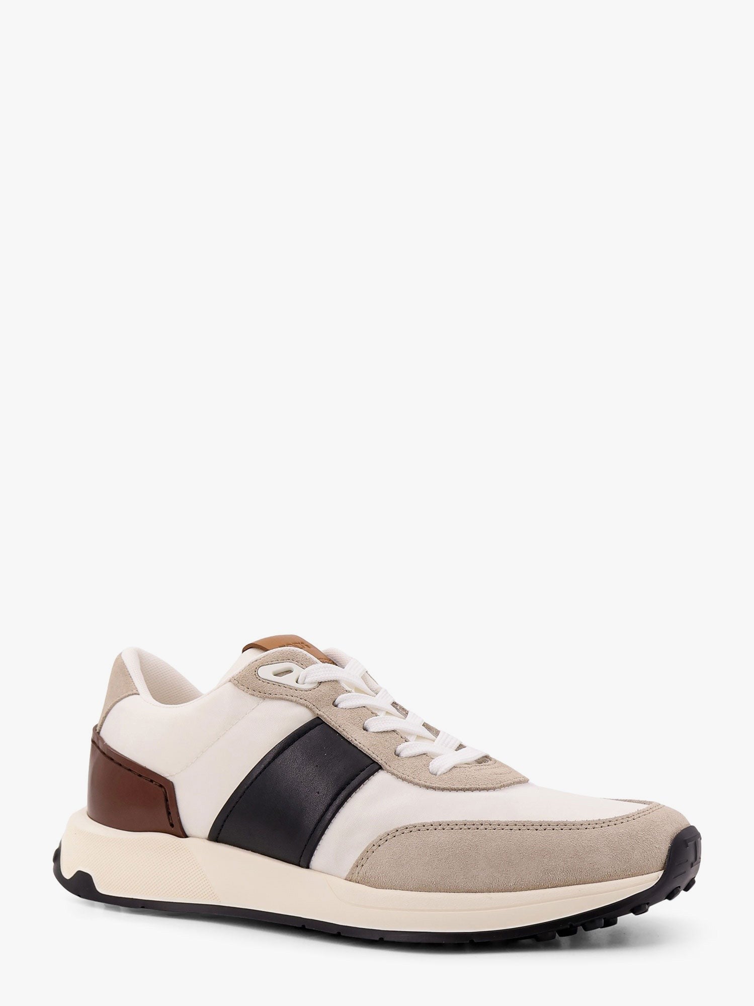 Technical fabric  and leather sneakers