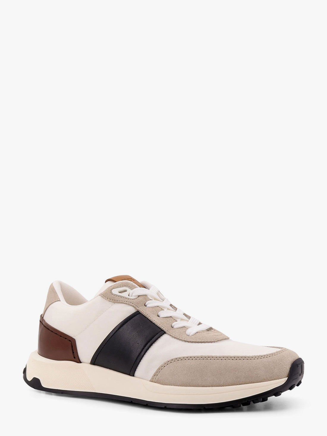 Technical fabric  and leather sneakers