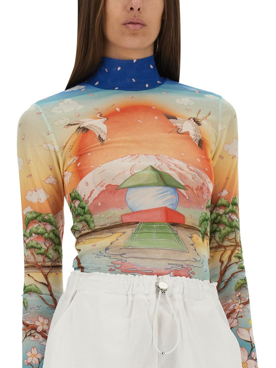 "TENNIS CLUB" MESH TOP