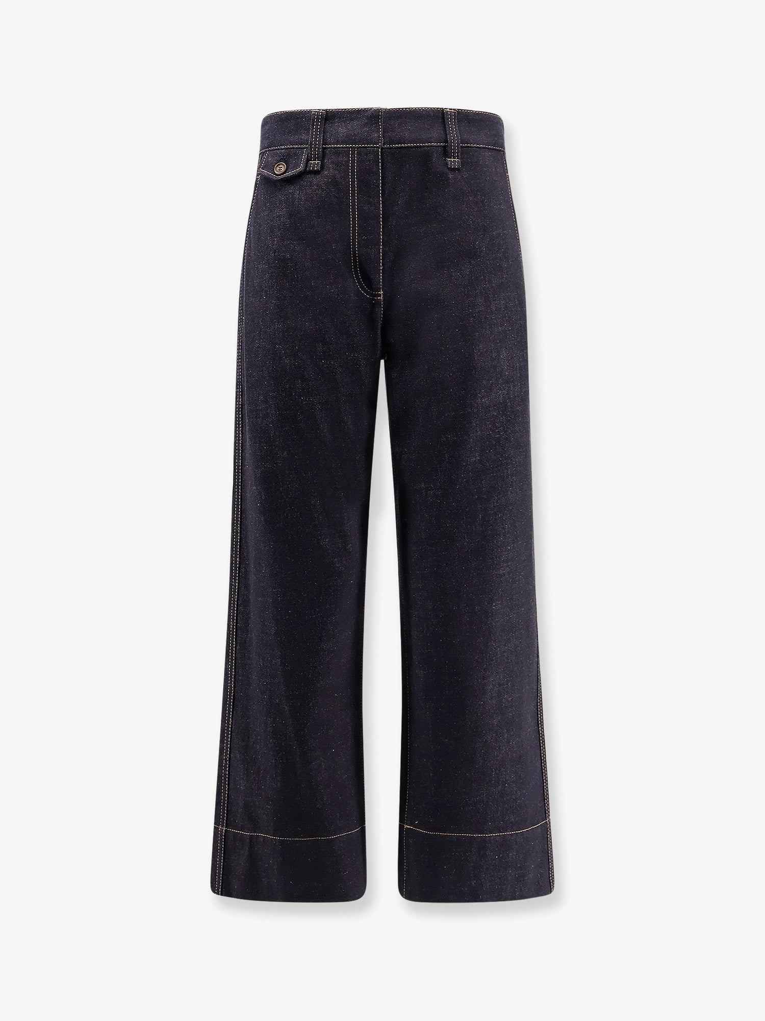 The Sartorial Square Jeans with contrasting stitiching