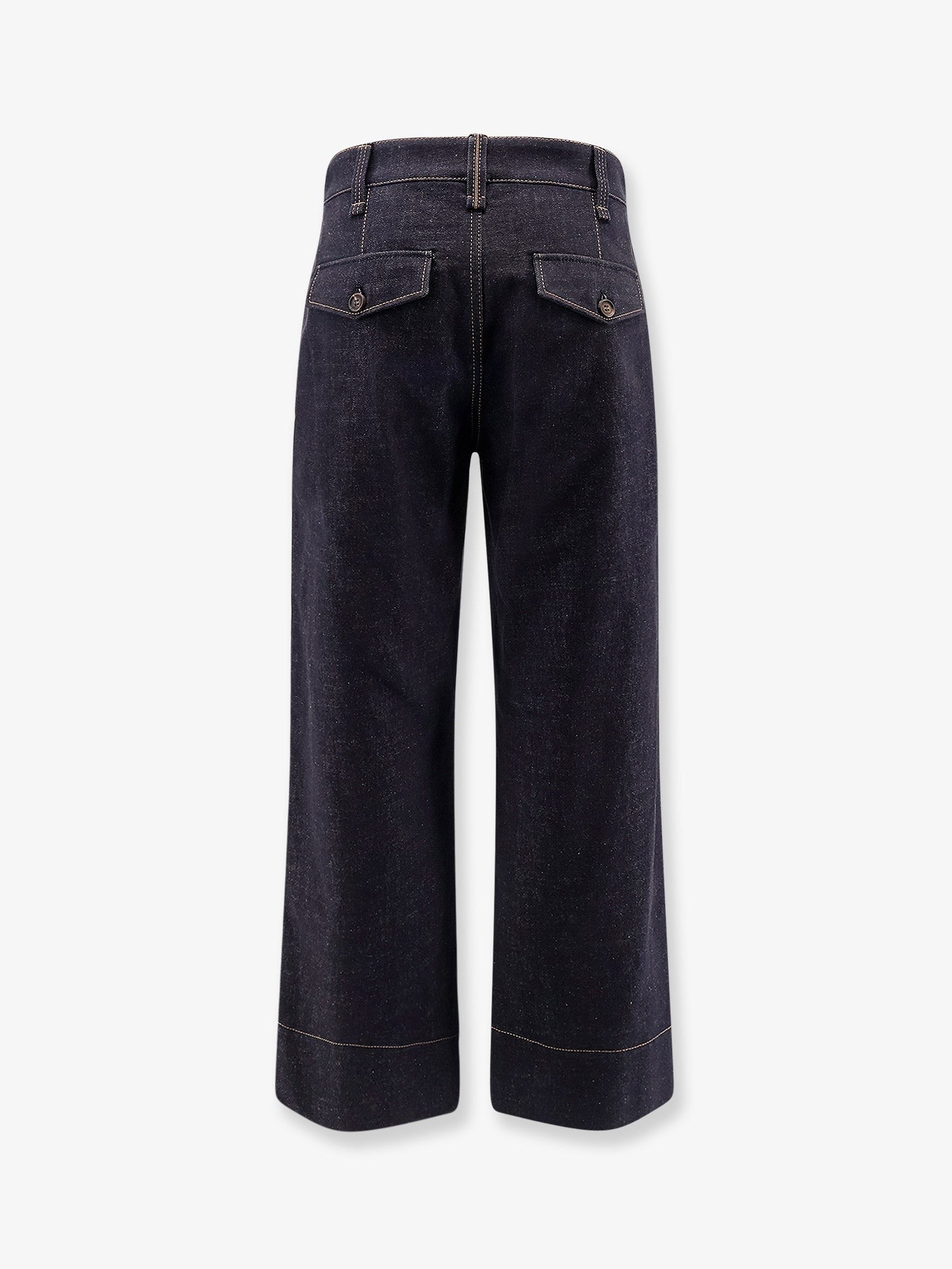 The Sartorial Square Jeans with contrasting stitiching