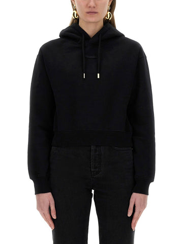 "THE SWEATSHIRT" WITH GROSGRAIN HOOD