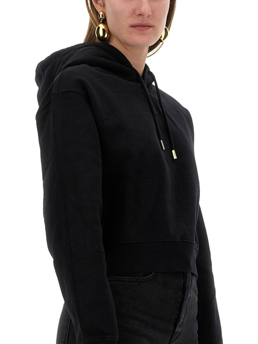 "THE SWEATSHIRT" WITH GROSGRAIN HOOD