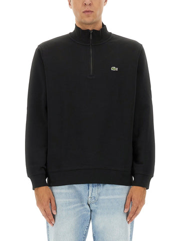 THREE-QUARTER ZIPPER SWEATSHIRT