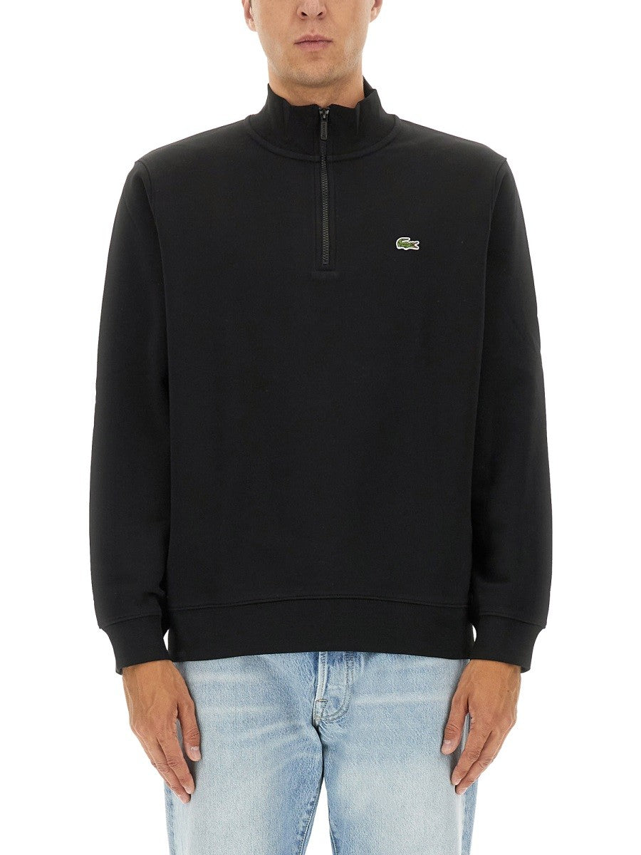 THREE-QUARTER ZIPPER SWEATSHIRT