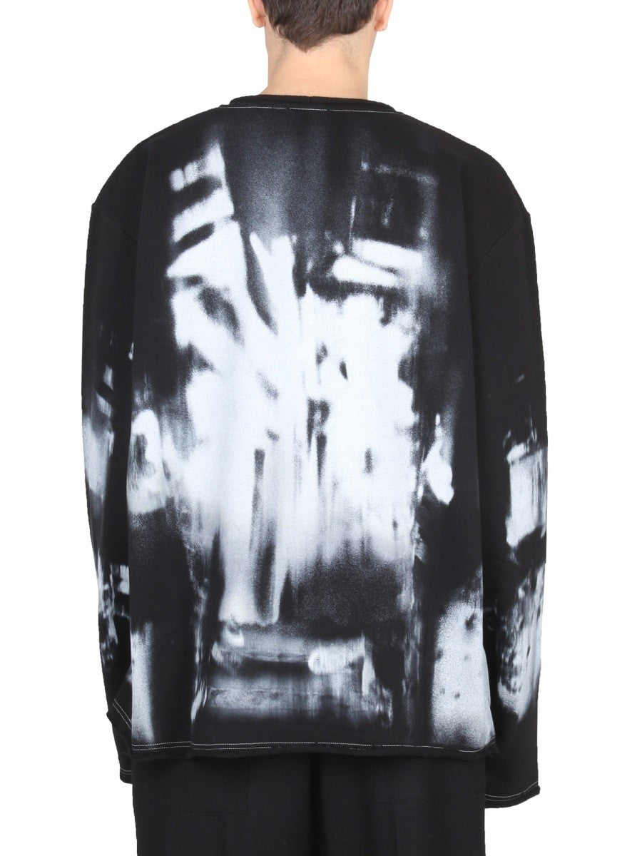 TIE DYE PATTERN CREWNECK SWEATSHIRT