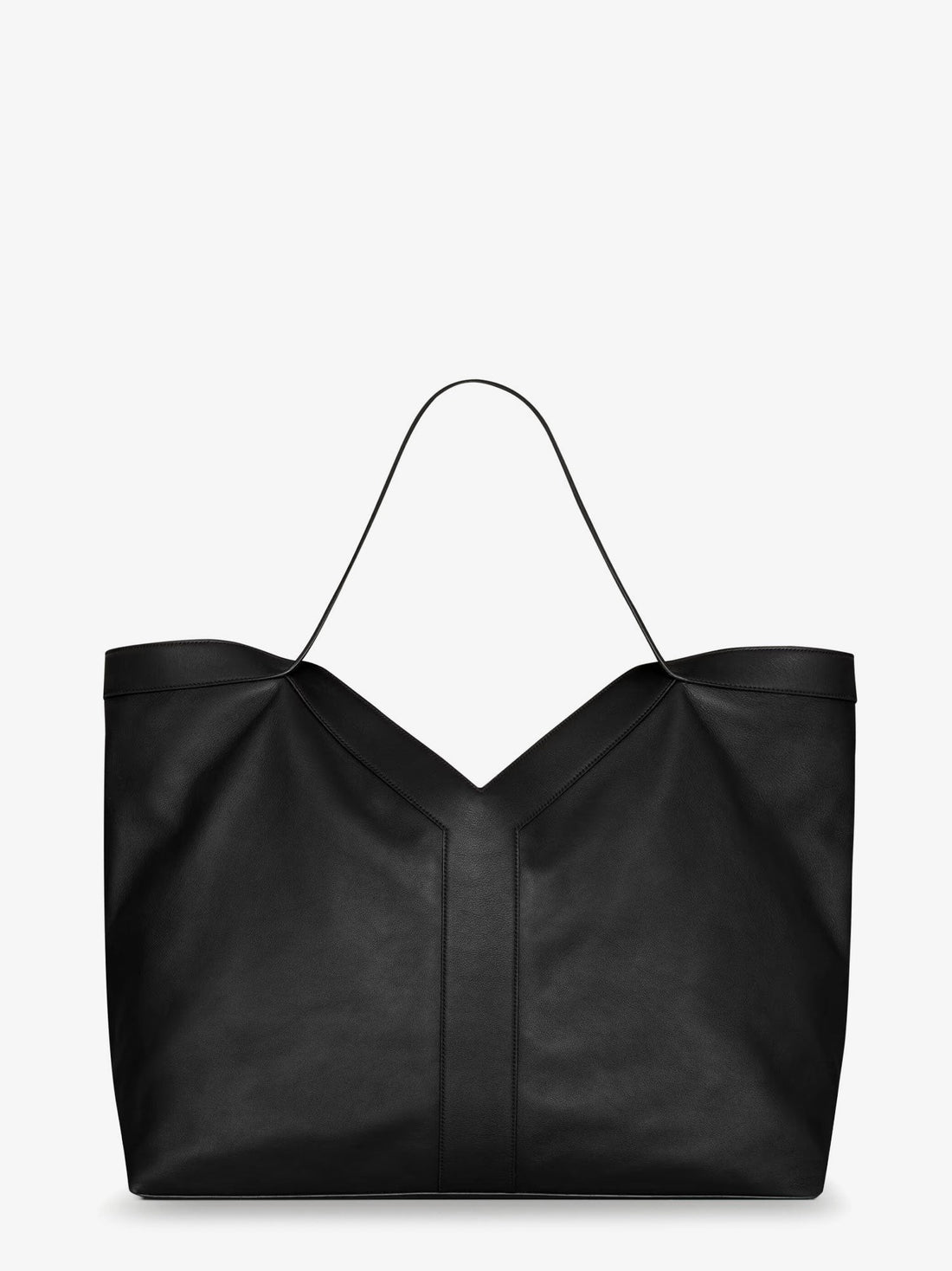 Y Oversize leather tote bag